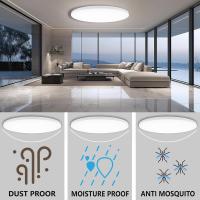 Lámpara de techo LED, diámetro de 30 cm, 24 W, lámpara de techo moderna, blanca simple, no regulable, para dormitorio, pasillo, sótano, balcón, baño, cocina. - details 0