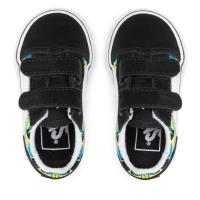 Vans Zapatillas Old Skool Toddler Glow Sharks para niños con cierre velcro - Sneakers Vans para niños y niñas con cierre velcro adherente - details 1