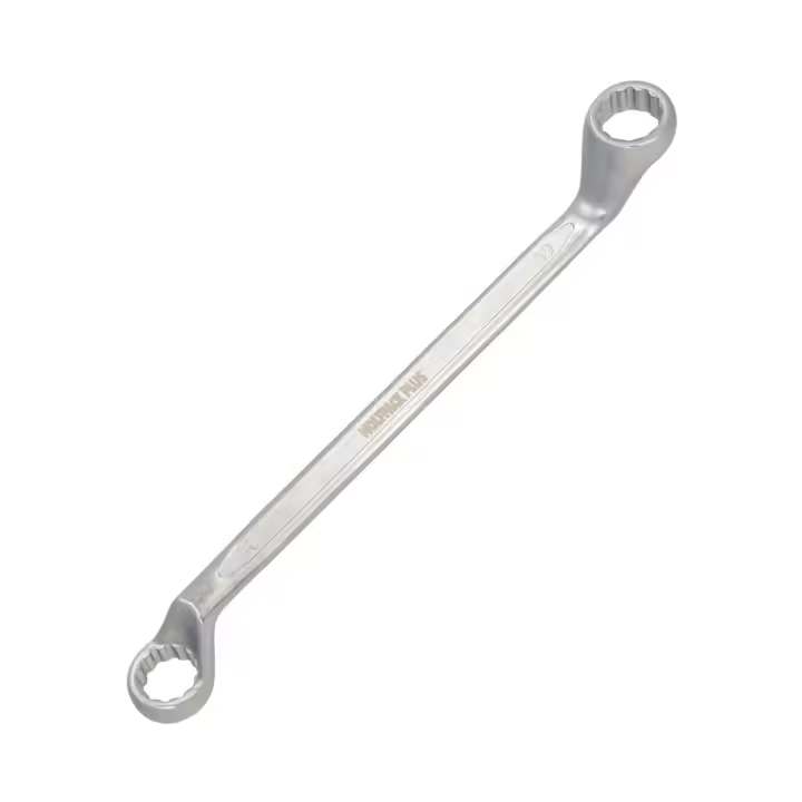 Llave Estrella Acodada Plus Acero Cromo Vanadio 18x19 DIN 838. Llave Doble Boca Acodada, Llave Fija Estrella Acodada - 1