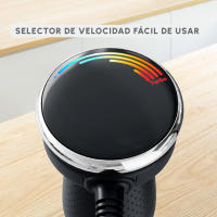 Batidora de mano Moulinex Quickchef+, cuchillas con tecnología Powelix, modo silencioso, 20 velocidades, modo turbo, picadora, varillas, vaso medidor, brazo pasapurés, DD674810 - details 1