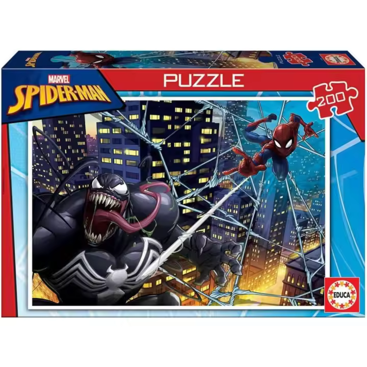Educa Borras - Spider-Man. Puzzle Infantil de 200 Piezas. Medida aproximada una Vez montado: 40 x 28 cm. Compuesto por Grandes Piezas Perfectamente acabadas. Recomendado a Partir de 6 años - 1