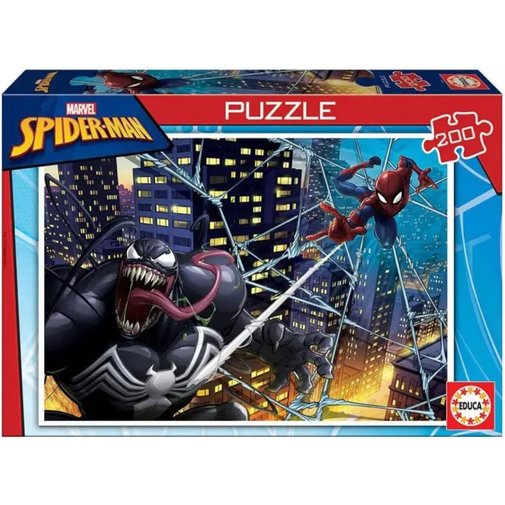 Educa Borras - Spider-Man. Puzzle Infantil de 200 Piezas. Medida aproximada una Vez montado: 40 x 28 cm. Compuesto por Grandes Piezas Perfectamente acabadas. Recomendado a Partir de 6 años - 1