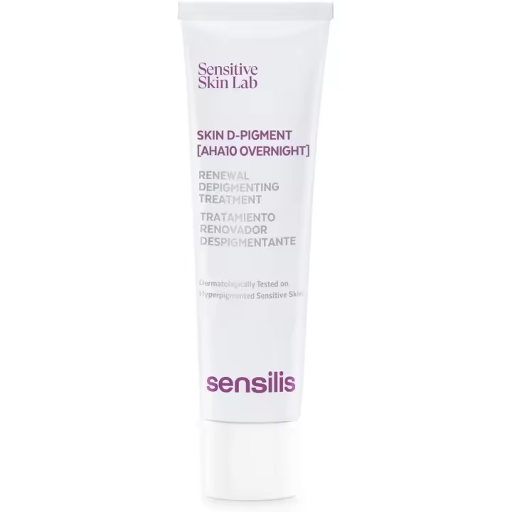 Sensilis Skin D-Pigment - Crema de Noche Despigmentante Antimanchas, Calmante, Exfoliante y Regeneradora, Apta para Pieles Sensibles - 30 ml - 1