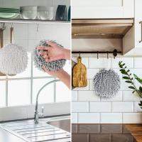 2PC Pelota De Toalla Para Secar Manos Con 2 Gancho Super Absorbente Microfibra Suave Para Baño Y Cocina Suministros De Salud - details 4