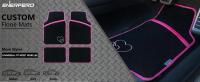 Enerfero Alfombrillas Coche,Juego Alfombrillas para Coche Universales Alfombra de Moqueta para Vehículo, Antideslizantes 4 Piezas Rosa - details 0