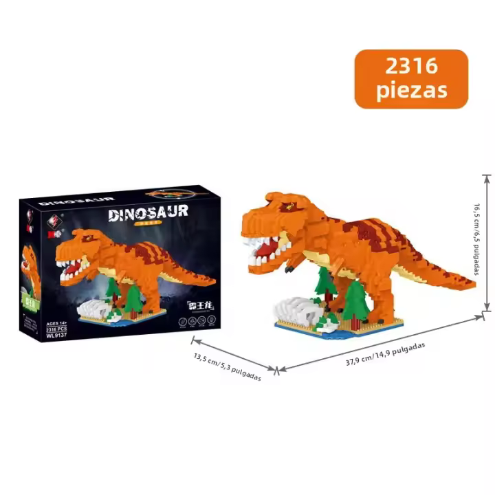 Bloques De Construcción Mini Dinosauros Jurásico Juguete Educativo Para Niños Modelo De Edificios En Miniatura Para Juego Creativo - 1