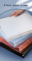 Nueva Carpeta De Anillo A4 Con 4 Agujeros Y Clips De Tipo D Color Azul PP Perforada Y Transparente Para Organizador De Documentos - details 1
