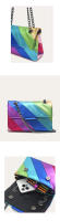 Bolso De Hombro Pequeño Para Mujer En PU Sintético De Color Arcoíris Metálico Con Cadena De Metal Y Cierre Magnético Estilo Diario - details 1