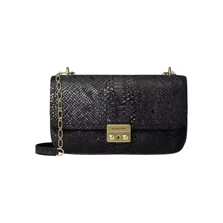 Bolso MICHAEL KORS Tribeca Lg de Hombro con Motivo de Serpiente en Relieve Color Negro - 1