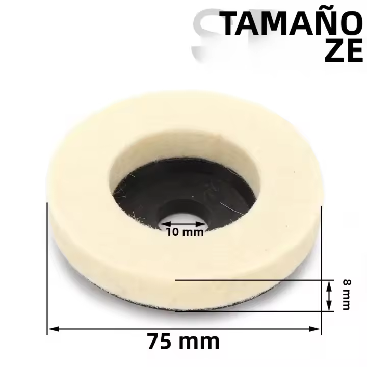 Rueda De Policiado De Lana 50mm/75mm Para Metal Mármol Vidrio Cerámica Disco De Policiado De Terciopelo Para Amoladora De Ángulo 1PC - 1