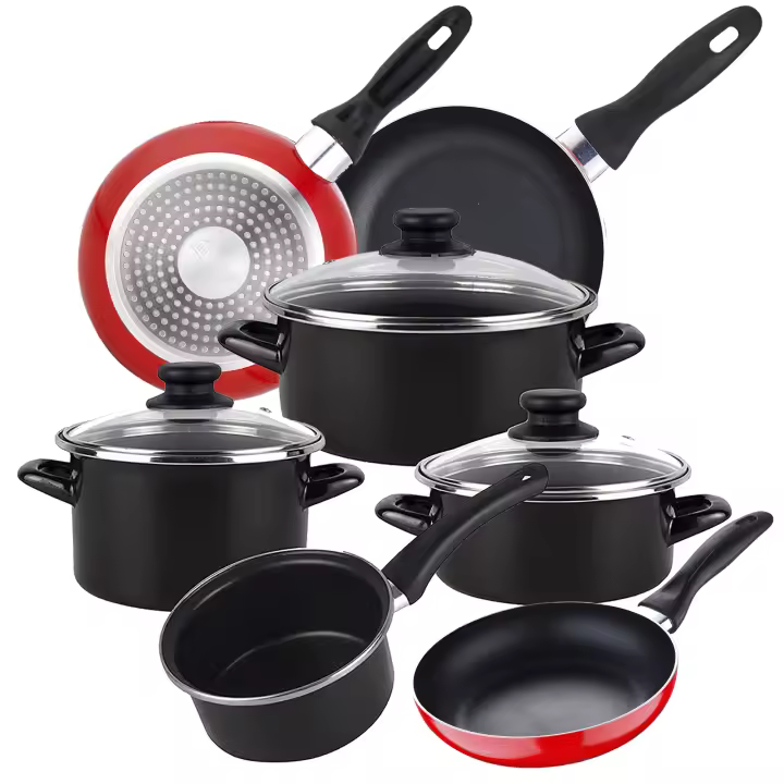 Magefesa Batería de Cocina Kenia 7 Piezas con Sartenes San Ignacio Navy Red - 1