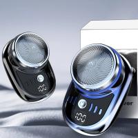 Mini Afeitadora Eléctrica USB Recargable Peluca De Viaje Portátil Con Pantalla Digital Afeitadora De Barba Desmontable Material Plástico Tamaño Compacto Para Hombres - details 1