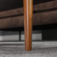 Mesa de Café con Cajón y Compartimento Abierto - 100x50x45 cm, Patas Elegantes, Ideal para Sala de Estar y Comedor, Marrón Rústico - details 7