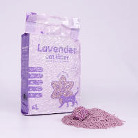SMELL & SMILE Arena para gatos de Tofu con lavanda ecológico vegetal lecho Libre de polvo arena natural aglomerante (TOFU-6L-12L-18L-24L-30L-36L-42L-48L) - details 0