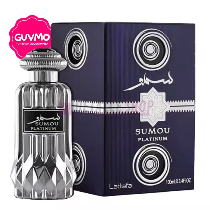 Lattafa Sumou Platinum Eau de Parfum 100 ml – Perfume Unisex Fresco y Sofisticado con Toques Cítricos y Amaderados - 1