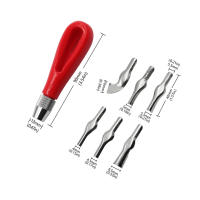 7pcs Herramienta De Grabado En Madera Chispa Redonda Profunda Acero 45 Herramienta De Grabado Para Carpintería Y Trabajos Manuales - details 10