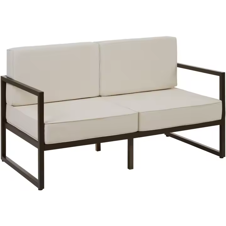 Tectake - Conjunto de salón de jardín COMOSA acolchado XXL, Conjunto de salón acogedor compuesto distintas partes, Máximo confort gracias a los cojines de asiento y respaldo ultragruesos, Estructuras de acero revestido en polvo para una máxima estabilidad - 1