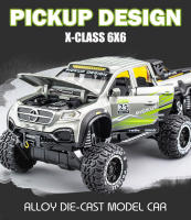 Modelo De Coche De Aleación Mercedes-Benz X-Class Pickup 1:28 Para Niños Vehículo Off-Road Con Acústica Y Luz Puerta Abre Juguete Educativo - details 0