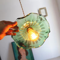 Lámpara Colgante De Vidrio Colorido LED Moderna Para Dormitorio Y Sala De Estar Iluminación Suspenso Candelabro Individual Para Barra De Hotel - details 30