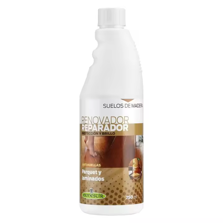 Monestir Limpiador Renovador y Reparador de Suelos de Parquet, Tarima y Laminados - Protección Contra Rayas y Desgaste - Restaura el Brillo - 750ml - 1
