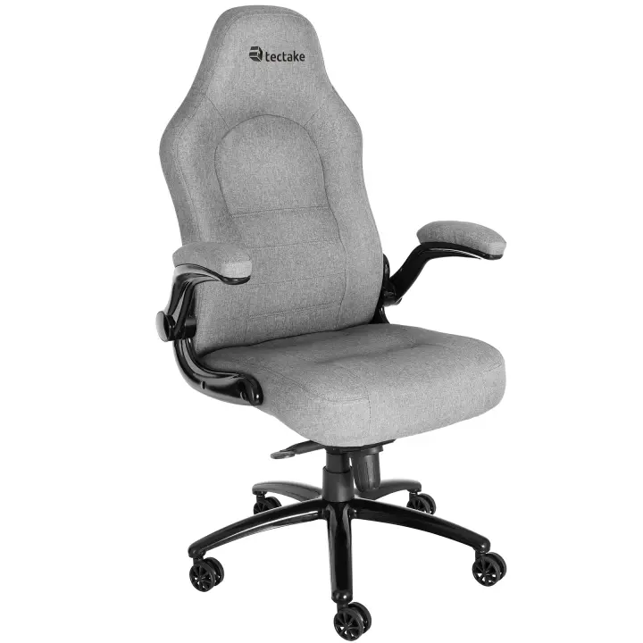 Tectake - Silla de oficina Springsteen | Silla de oficina ergonómica con cómoda tapicería | Suave funda de tela | Amortiguador de seguridad para ajustar la altura sin escalonamientos - 1