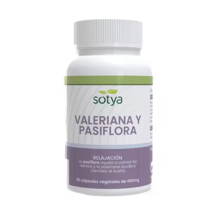 Valeriana Y Pasiflora 450 mg 90 Cápsulas Sotya - 1