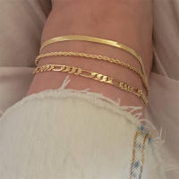 Juego De Pulseras De Tobillo En Forma De Serpiente Estilo Hip Hop Punk Para Mujer Color Oro Y Plata Vintage Accesorios De Playa Joyería De Verano Multicapa - details 2