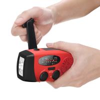 Radio meteorológica portátil con manivela autoaccionada con Energía Solar, Radio FM/AM/NOAA, Miniradio de supervivencia de emergencia con El interior superbrilliant de 3 LED, Batería externa de 2000 mAh - details 3