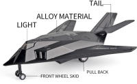Colección De Juguetes De Avión F-117A Para Niños Modelo Dieciséis Escala Metal Adecuado Para Niños De 6 a 10 Años Recuerdo Para Boys - details 1