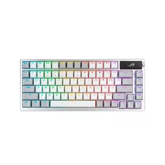 ASUS ROG Azoth teclado Juego RF Wireless + Bluetooth QWERTY Blanco - 1