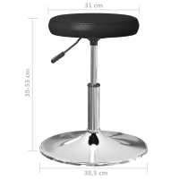 vidaXL Sillas de comedor 2 unidades cuero sintético negro - details 7