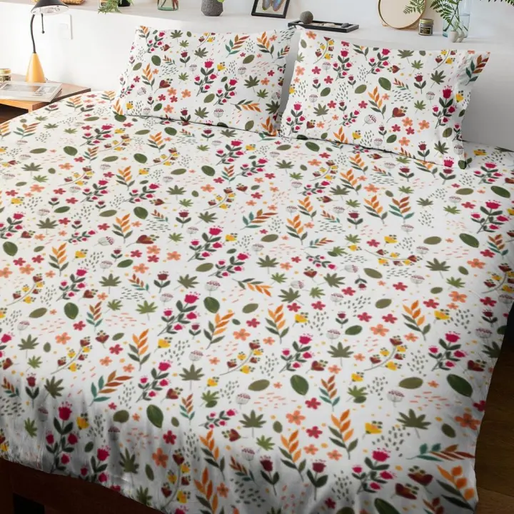 SANSY - Juego funda nórdica + funda de almohada Pirita para cama de 105. Algodón, poliéster, lino. - 1
