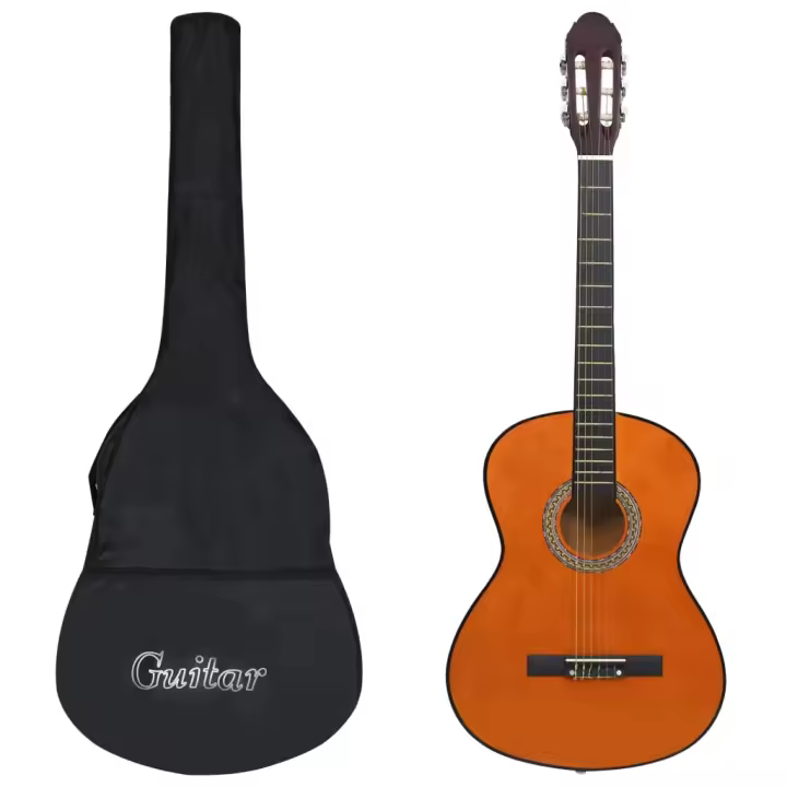 vidaXL Set de Guitarra Clásica para Principiante 12 Plazas 4/4 39" InstrumentoP Color Azul,  Negro,  Marrón oscuro y mas - 1
