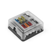 Bloque De Fusibles De Coche O Barco 6- O 12- Maneras Con Indicador LED 12V 32V Panel De Distribución De Energía Impermeable Para Automóviles Y Marine Metal + Plástico - details 2
