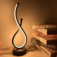 Lámpara De Noche LED Espiral Para Mesa Moderna Iluminación Dimmable Para Dormitorio Sala De Estar Decoración De Ambiente Luz De Mesa Para Oficina - details 2