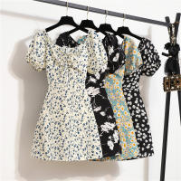 Vestido Mini De Verano Para Mujer Estampado Floral Chiffón Casual Cintura Natural Manga Larga Suelta Cierre De Cremallera - details 7