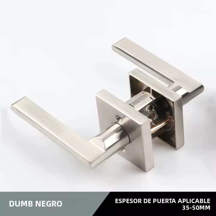 Cerradura De Puerta Para Baño Y Dormitorio Con Manija De Tres Bisagras Seguridad Universal Para Puertas De Madera Espesor 35-50mm Acero De Zinc Electroplacado - 1