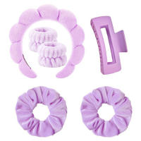 Set De 6 Espumas De Baño Con Diademas Para Lavar La Cara Y Muñecas Clip De Cabello Para Mujeres Accesorios De Cabello - details 7