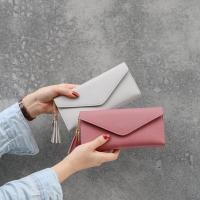 Cartera Larga De Mujer 2025 Moda En Cuero PU Suave Negro Luz Gris Rojo Con Cierre De Cremallera Sección Longitud Clutch Bolsa Moneda - details 15