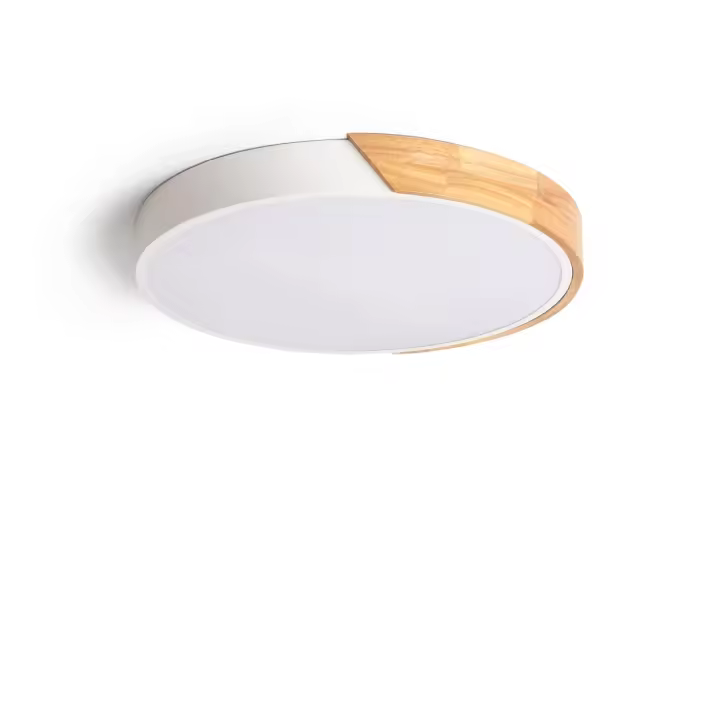 Ledkia Plafón LED 24W Circular Madera Ø418 mm CCT Seleccionable Semi-Dari Verde Celadón - 1