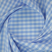 Almacenes Casa Angel TELA ANTIMANCHAS DE CUADROS VICHY 10mm COLOR CELESTE POR METROS, ANCHO 160cm - details 2