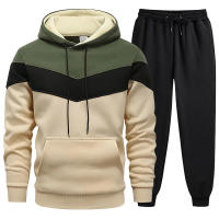 Conjunto Deportivo De Otoño Invierno Para Hombre 2 Piezas Sudadera Con Capucha Y Pantalones Estilo Casual Ajustado Para Correr Diario Y Calor - details 4