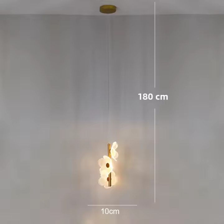 Lámpara Colgante LED Lustre Nordic Para Techo Dormitorio Niños Decoración De Habitación Cepillo De Metal Incluye Bombillas - 1