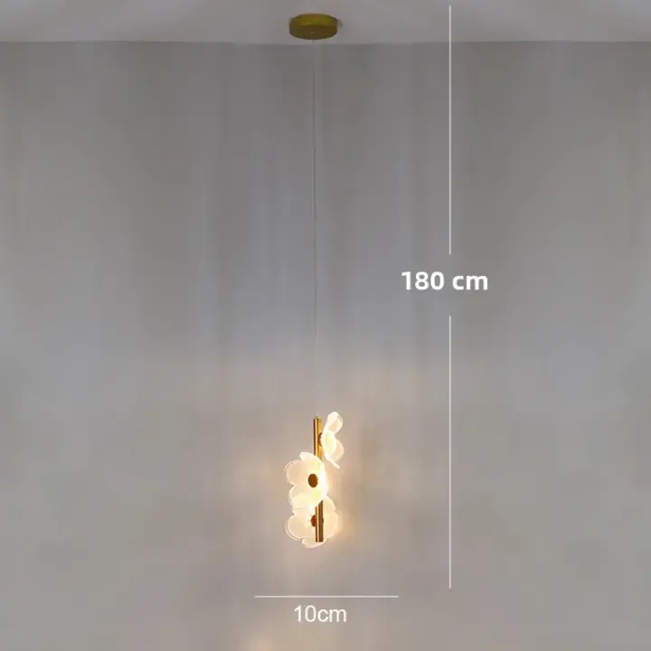 Lámpara Colgante LED Lustre Nordic Para Techo Dormitorio Niños Decoración De Habitación Cepillo De Metal Incluye Bombillas - 1