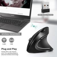 Ratón Ergonómico Vertical Inalámbrico 2.4GHz Óptico Con 3 DPI Ajustables 800/1200/1600 Y 6 Botones Para Laptop PC Computadora Desktop - details 8