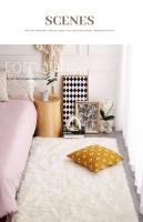 VIKAMA Alfombra De Seda Y Lana Verde Lujo Para Dormitorio Y Sala De Estar Alfombra Nórdica Para Mesa De Café Y Lado De Cama Para Habitación De Niña - details 12