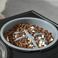 Comedero elevado para perros - Comedero doble - Comedero lento de acero inoxidable para perros altos con soporte elevado - details 3