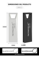 Mini Llavero De Metal USB 3.0 16GB 32GB 64GB 128GB Stick De Memoria USB Pendrive Cle USB Para Computadora Y Dispositivos Móviles - details 5