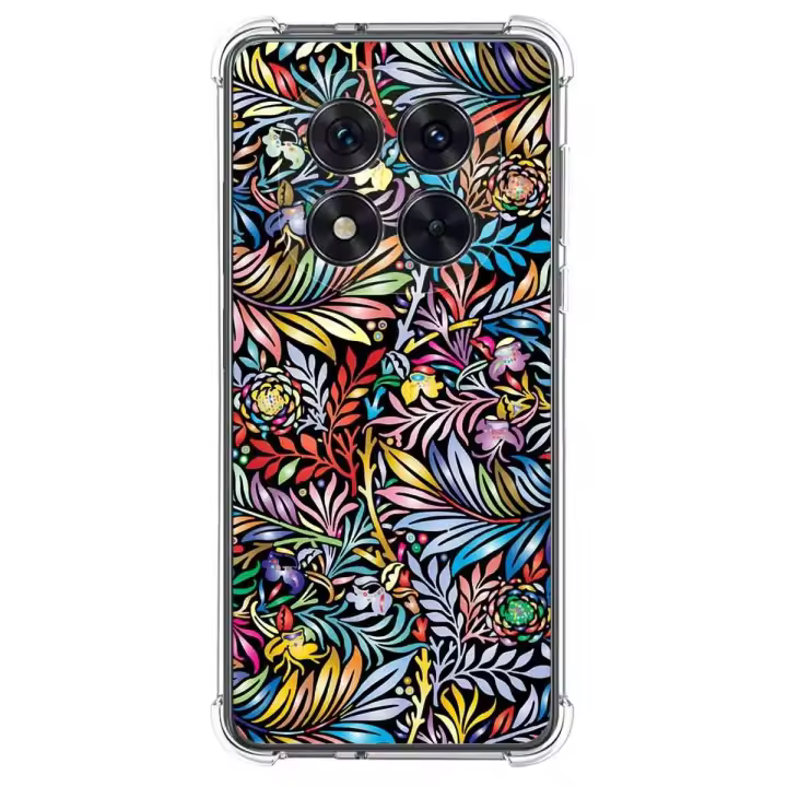 Tumundosmartphone Funda Silicona Antigolpes para Xiaomi Redmi Note 14 Pro 5G Diseño Flores 04 Dibujos - 1