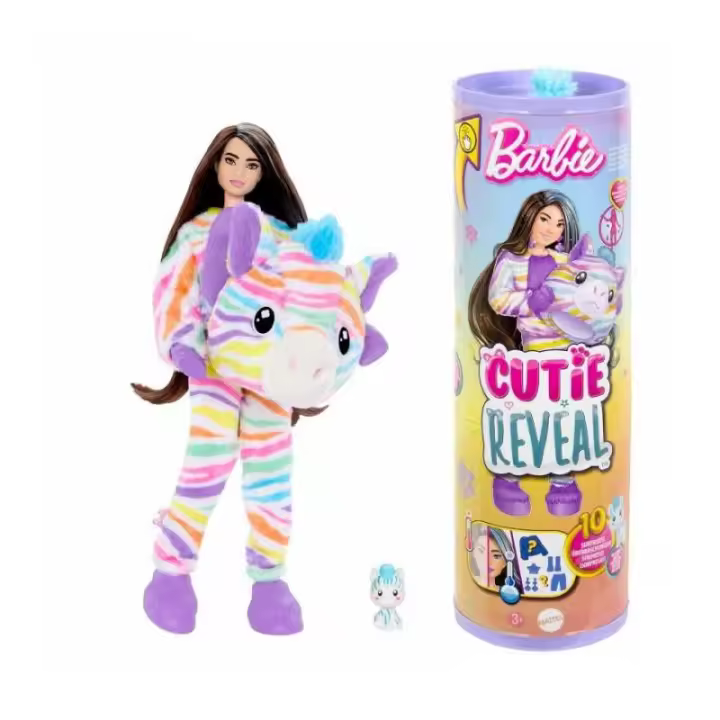 BARBIE CUTIE REVEAL SUEÑOS DE COLORES CEBRA DE MATTEL - 1